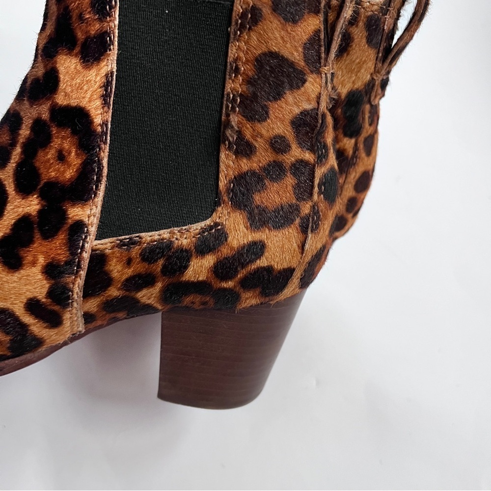 Madewell Regan Leopard Print Calf Hair Chelsea Ankle Boots Size 6 - Picture 7 of 12